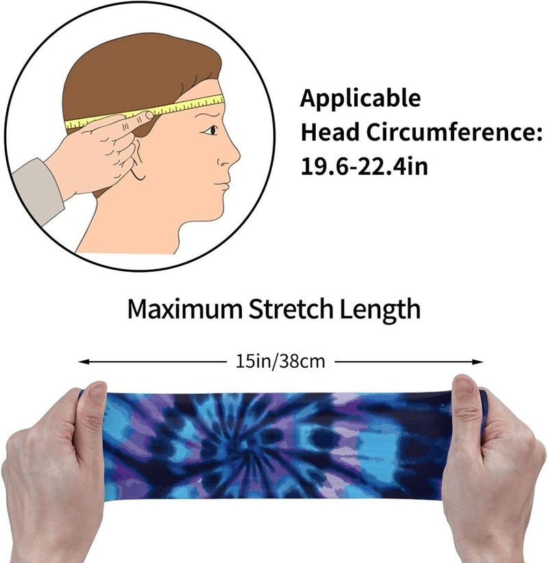 Gianlaima Sports Sweatband Head Bands for Women Men Sweat-Absorbing Headbands Suitable for Running Yoga Fitness Football Exercise - Image 3